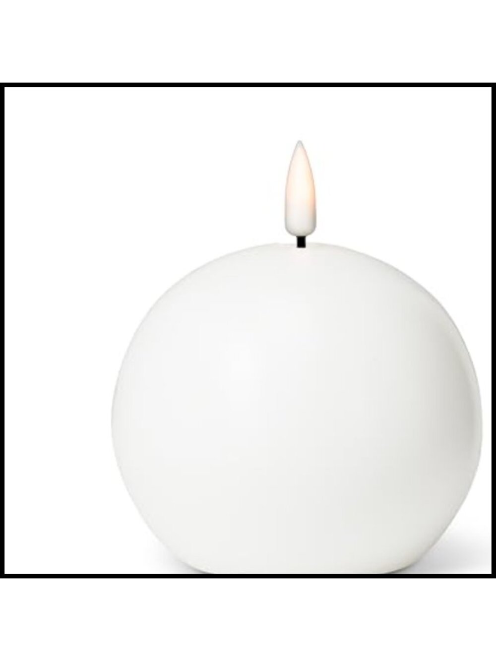 LED Flameless Ball Candle Wax Pulsating 3D Flame Timer Decor